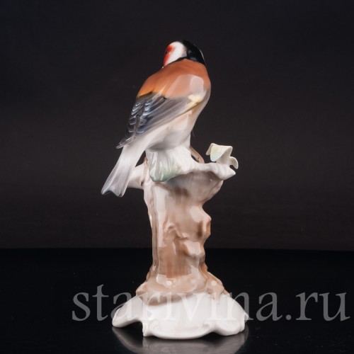 Фигурка птицы из фарфора Шегол, Hutschenreuther, Германия, 1955-69 гг.