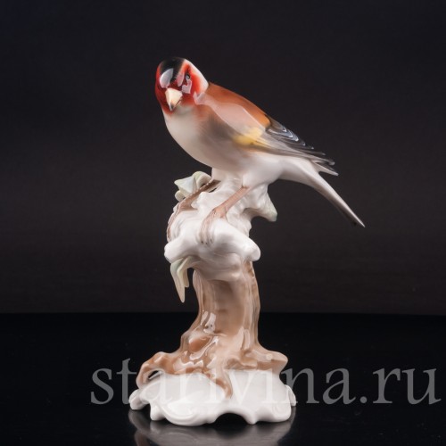 Фигурка птицы из фарфора Шегол, Hutschenreuther, Германия, 1955-69 гг.