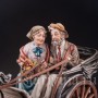 Фарфоровая композиция Пара в двуколке, Capodimonte, Италия, вт. пол. 20 в.