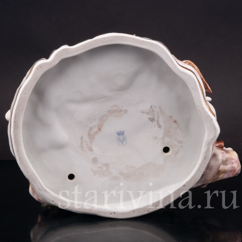 Композиция из фарфора Пасторальная пара с музыкальными инструментами, Von Schierholz, Германия, 1907-27 гг.