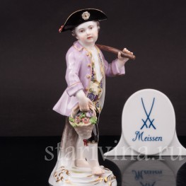 Фарфоровая статуэтка Мальчик с мотыгой, Meissen, Германия, сер. 19 - нач. 20 вв.
