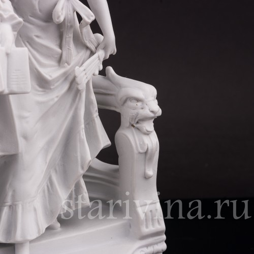 Фарфоровая композиция Куртуазная прогулка, бисквит, Scheibe-Alsbach, Германия, нач. 20 в.