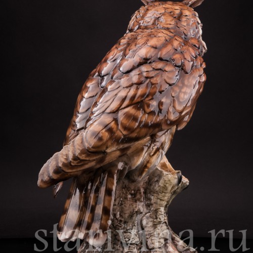 Фаянсовая статуэтка птицы Ушастая сова, Tay, Италия, вт. пол. 20 в.