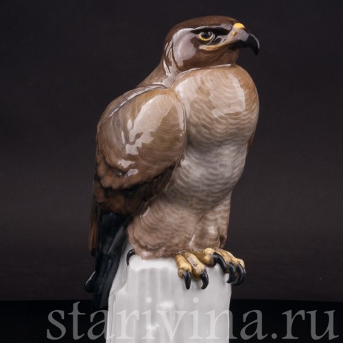Фарфоровая статуэтка птицы Сокол, Karl Ens, Германия, нач. 20 в.