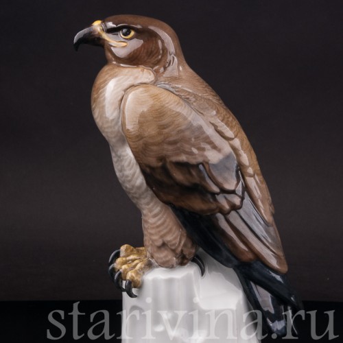 Фарфоровая статуэтка птицы Сокол, Karl Ens, Германия, нач. 20 в.