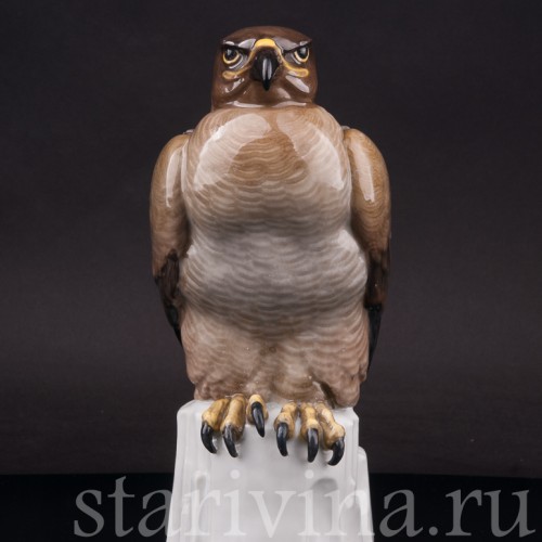 Фарфоровая статуэтка птицы Сокол, Karl Ens, Германия, нач. 20 в.