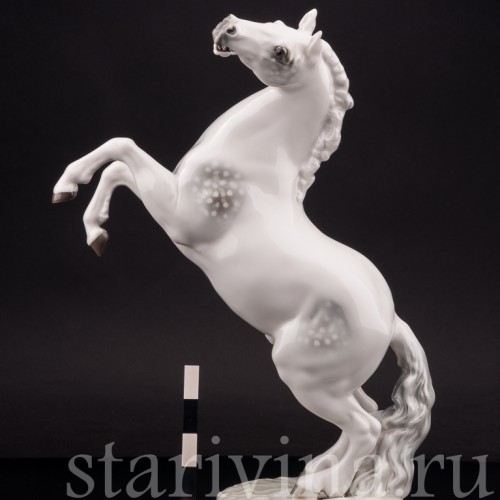 Фарфоровая статуэтка Конь на дыбах, Hutschenreuther, Германия, 1970-е гг.