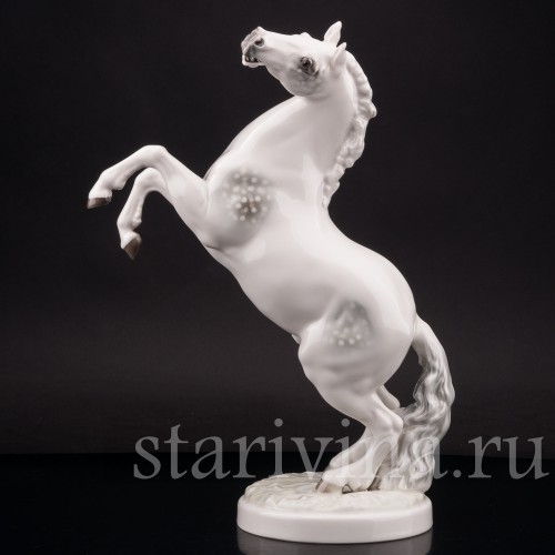 Фарфоровая статуэтка Конь на дыбах, Hutschenreuther, Германия, 1970-е гг.