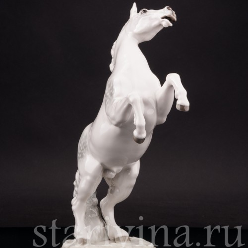 Фарфоровая статуэтка Конь на дыбах, Hutschenreuther, Германия, 1970-е гг.