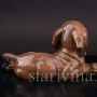 Фарфоровая статуэтка собаки Лежащий щенок таксы, Rosenthal, Германия, 1950-60 гг.