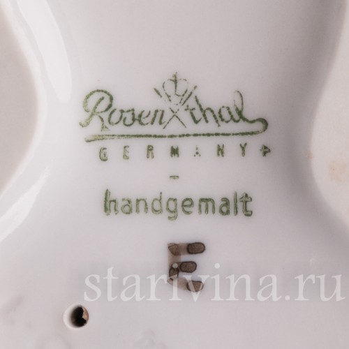 Фарфоровая статуэтка собаки Лежащий щенок таксы, Rosenthal, Германия, 1950-60 гг.