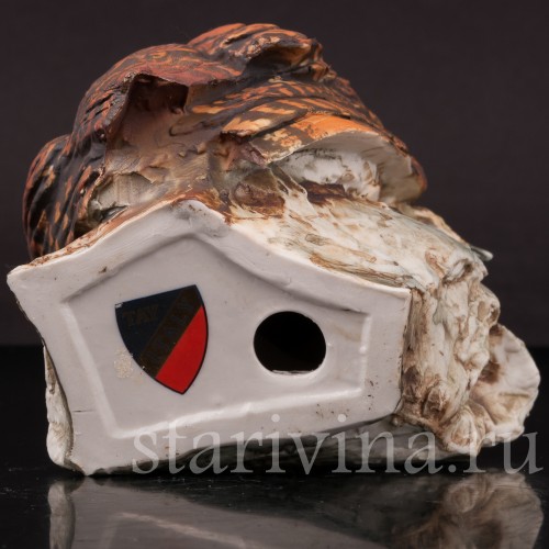 Бисквитная статуэтка птиц Сова с совёнком, Tay, Италия, вт. пол. 20 в.