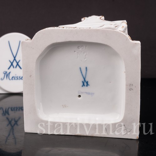 Фарфоровая статуэтка Девушка у клавесина, аллегория слуха, Meissen, Германия, 1949 г.