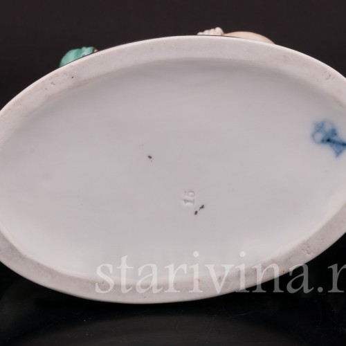 Фарфоровая статуэтка Дети с собачкой, Volkstedt, Германия, кон. 19 - нача. 20 вв.