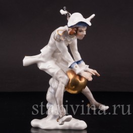 Фарфоровая статуэтка Мюнхгаузен ня ядре, Hutschenreuther, Германия, 1955-69 гг.