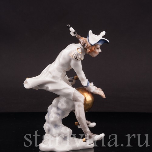 Фарфоровая статуэтка Мюнхгаузен ня ядре, Hutschenreuther, Германия, 1955-69 гг.