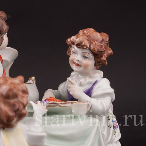 Фарфоровая композиция За столом, Scheibe-Alsbach, Германия, сер. 20 в.