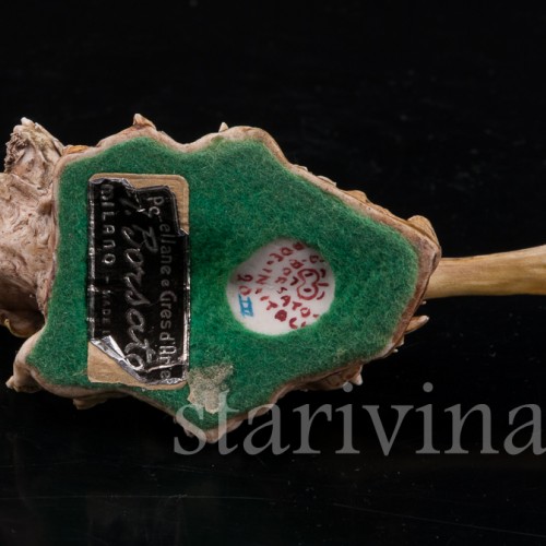 Фигурка птицы из фарфора Горная трясогузка и кузнечик Antonio Borsato, Италия, сер. 20 в.