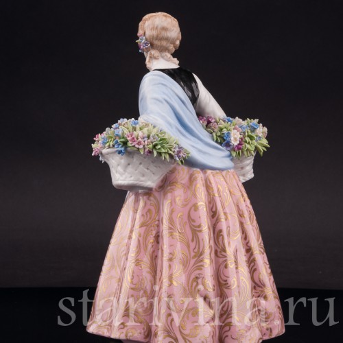 Фарфоровая фигурка девушки Цветочница, Luigi Fabris, Италия, пер. пол. 20 в.