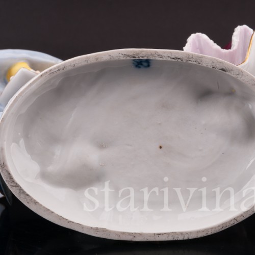 Фарфоровая статуэтка Танец на льду, пара на коньках, Volkstedt, Германия, нач. 20 в.