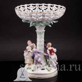 Фарфоровая ваза-фруктовница Дети в хороводе, Meissen, Германия, сер. 19 - нач. 20 вв.