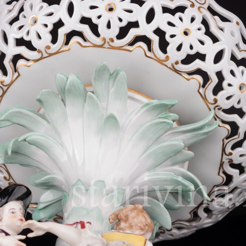 Фарфоровая ваза-фруктовница Дети в хороводе, Meissen, Германия, сер. 19 - нач. 20 вв.