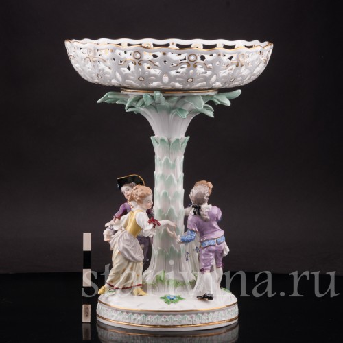 Фарфоровая ваза-фруктовница Дети в хороводе, Meissen, Германия, сер. 19 - нач. 20 вв.