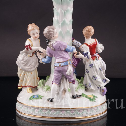 Фарфоровая ваза-фруктовница Дети в хороводе, Meissen, Германия, сер. 19 - нач. 20 вв.