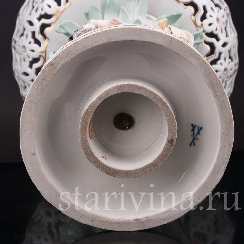 Фарфоровая ваза-фруктовница Дети в хороводе, Meissen, Германия, сер. 19 - нач. 20 вв.