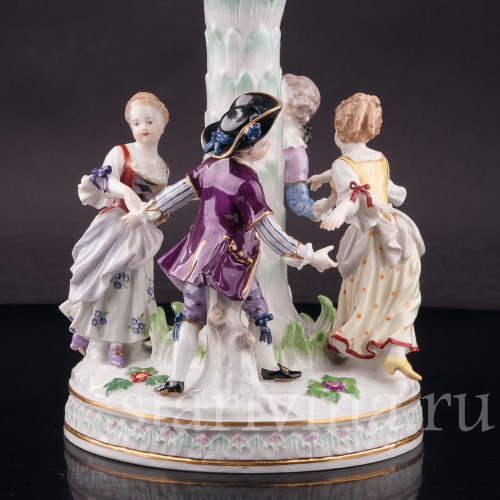 Фарфоровая ваза-фруктовница Дети в хороводе, Meissen, Германия, сер. 19 - нач. 20 вв.