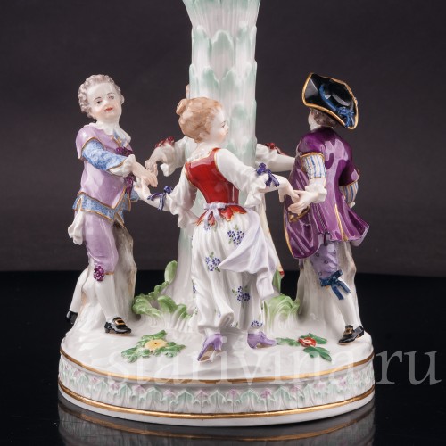 Фарфоровая ваза-фруктовница Дети в хороводе, Meissen, Германия, сер. 19 - нач. 20 вв.