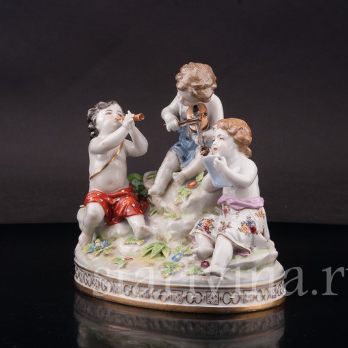 Композиция из фарфора Весенняя музыка, Volkstedt, Германия, нач. 20 в.