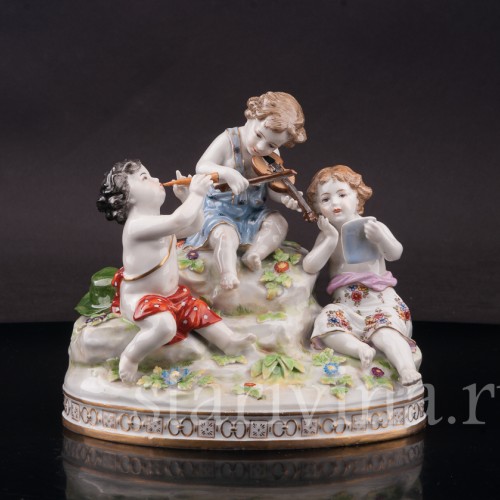 Композиция из фарфора Весенняя музыка, Volkstedt, Германия, нач. 20 в.