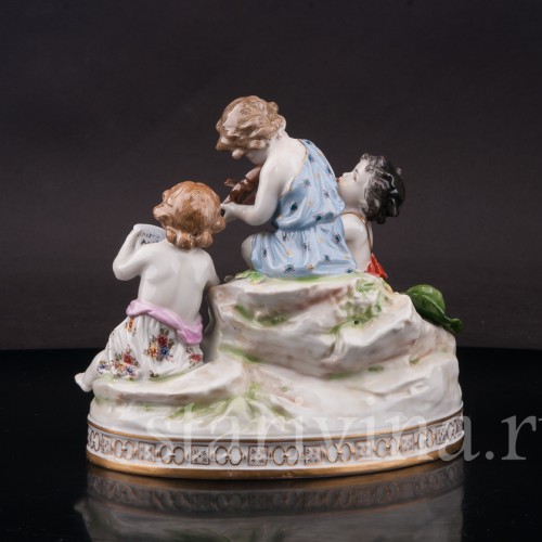 Композиция из фарфора Весенняя музыка, Volkstedt, Германия, нач. 20 в.