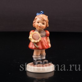 Фигурка из фарфора Девочка с подсолнухом, Goebel, Германия, 2003 г.