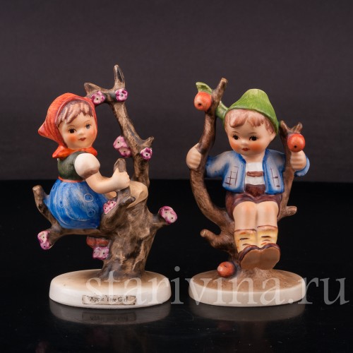 Фарфоровая фигурка Мальчик на яблоне, Goebel, Германия, 1960-72 гг.