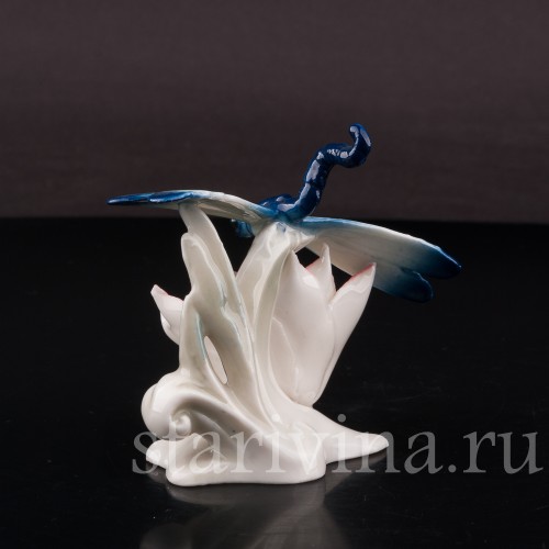 Стрекоза на цветке, Karl Ens, Германия, 1920-30 гг