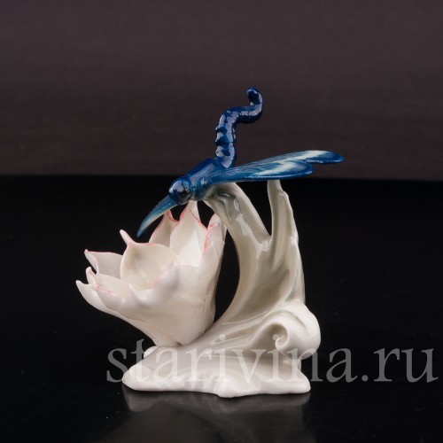 Стрекоза на цветке, Karl Ens, Германия, 1920-30 гг