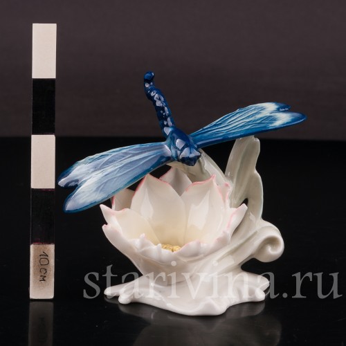 Стрекоза на цветке, Karl Ens, Германия, 1920-30 гг