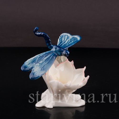 Стрекоза на цветке, Karl Ens, Германия, 1920-30 гг