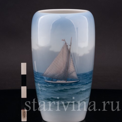 Декоративная ваза Яхта на море, Royal Copenhagen, Дания, 1969-74 гг.