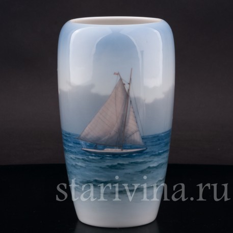 Декоративная ваза Яхта на море, Royal Copenhagen, Дания, 1969-74 гг.