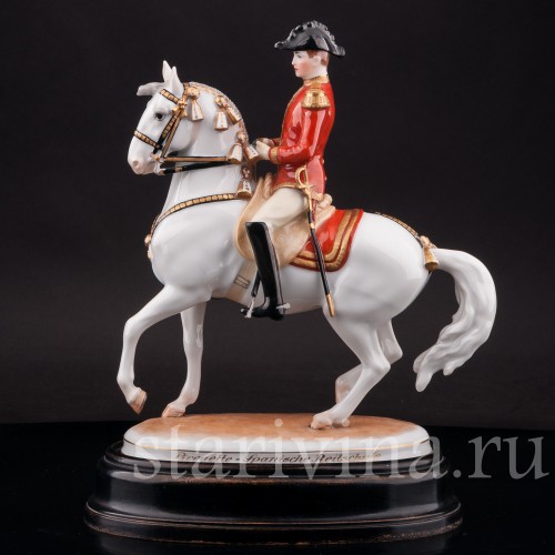 Фарфоровая статуэтка Пируэт, испанская школа верховой езды, Augarten, Австрия, сер. 20 в.