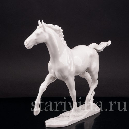 Фарфоровая статуэтка Белая лошадь, Hutschenreuther, Германия, 1955-69 гг.