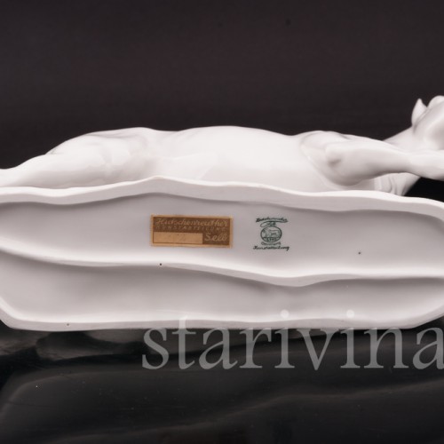 Фарфоровая статуэтка Белая лошадь, Hutschenreuther, Германия, 1955-69 гг.