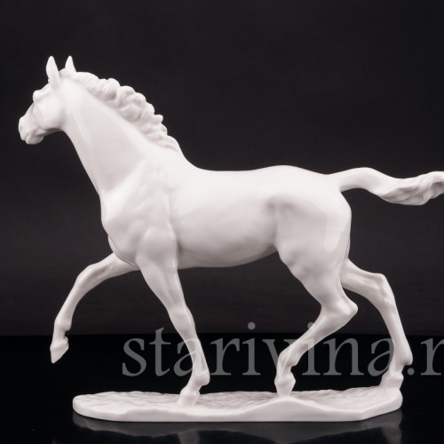 Фарфоровая статуэтка Белая лошадь, Hutschenreuther, Германия, 1955-69 гг.