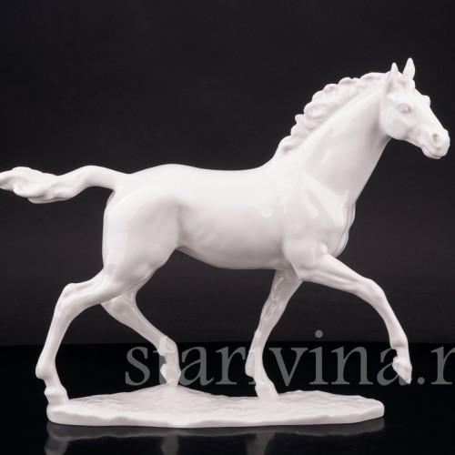 Фарфоровая статуэтка Белая лошадь, Hutschenreuther, Германия, 1955-69 гг.