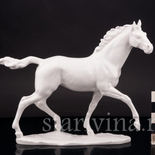 Фарфоровая статуэтка Белая лошадь, Hutschenreuther, Германия, 1955-69 гг.