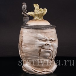 Старинная пивная кружка Грустный редис, 0.5 л, Von Schierholz, Германия, кон. 19 - нач. 20 вв.