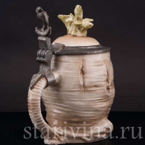 Старинная пивная кружка Грустный редис, 0.5 л, Von Schierholz, Германия, кон. 19 - нач. 20 вв.